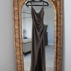 Cathy Formal Metallic Wrap Dress - Windsor